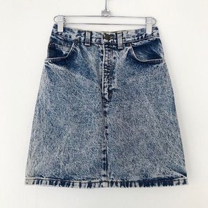 Vintage Acid Wash Denim Skirt